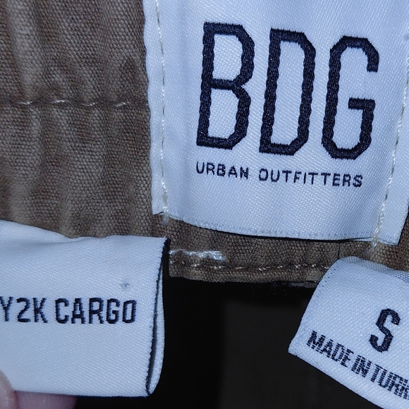 BDG Urban Outfitters Camel Cargo Pants Small Y2K Baggy Gorpcore Tan - Picture 10 of 15